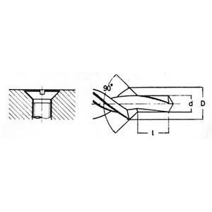 8558G - PUNTE COMBINATE PER FORI PASSANTI A 90° ROTAZIONE DESTRA - Orig. Hartner